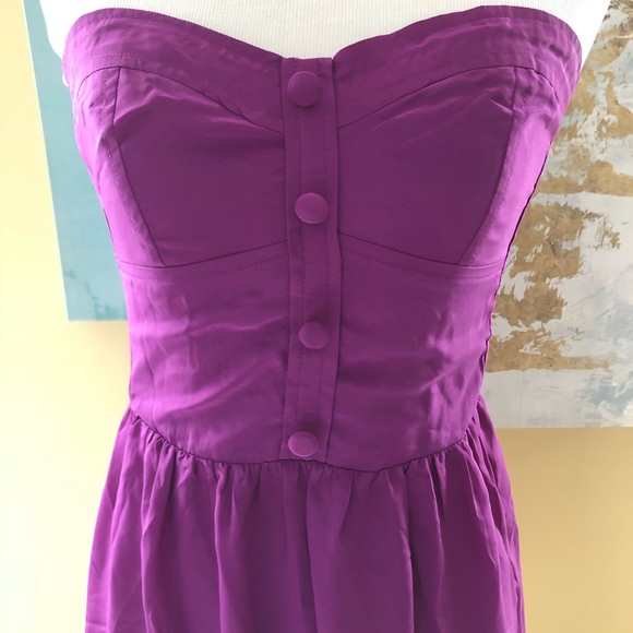✨SALE✨ ROXY Strapless Dress • S • Bright Purple - Picture 2 of 7